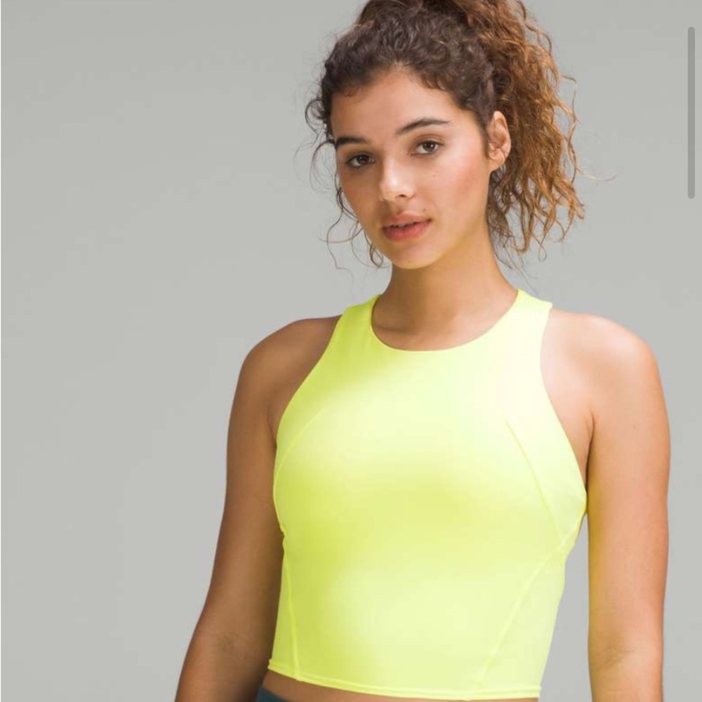 Lululemon Athletica Bright Yellow Crop Top